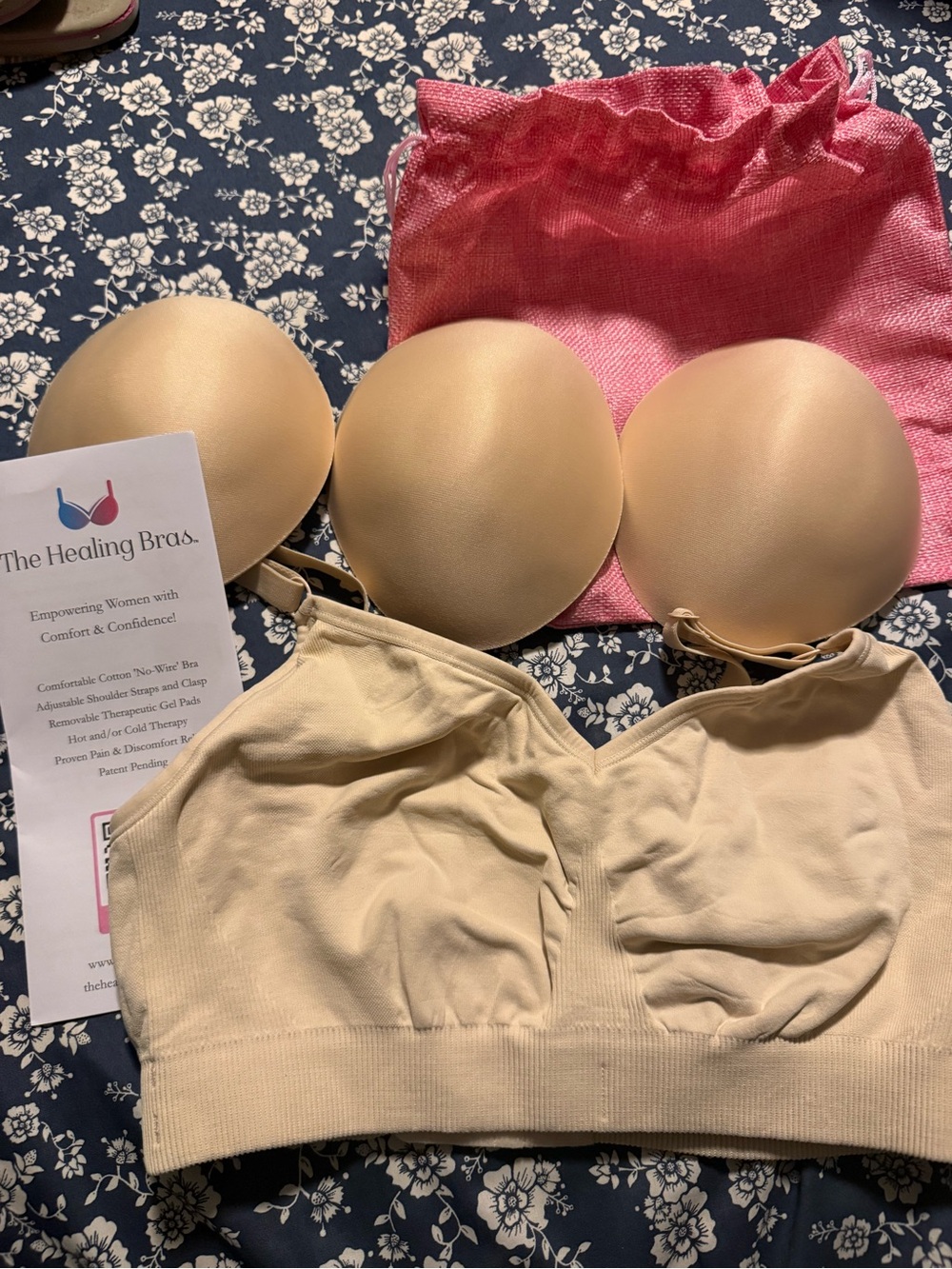 The Healing Bra MASTECTOMY Bra with Inserts Size M
